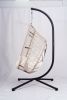 Egg Swing Chair with Stand; Beige; Indoor/Outdoor