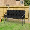 Outsunny 3 Seater Bench Swing Replacement Cushion; Black