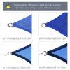 Outdoor Cloth Sun Shade Sail Canopy; D-Rings and Rope Included; Blue