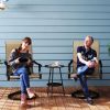 Outsunny High Back Patio Swivel Chairs; Set of 2; All-Weather Mesh; Brown