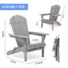 Folding Solid Cedar Adirondack Chairs; Set of 2
