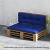 Outsunny 2 Seater Outdoor Bench Replacement Cushions; 3.9" Thick Cushions; Navy Blue