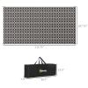 Outsunny Reversible 9'x18' Outdoor Rug; Black & White Design