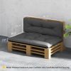 Outsunny Outdoor 3.9" Thick Bench Replacement Cushions; Black