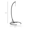 Outsunny Hammock Egg Chair with Round Base; 40.2" Diameter x 76.8" Height; Black