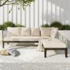 TOPMAX Modern 5-Person Patio Sofa Set; Gray+Beige