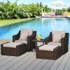 Outsunny 5 Piece PE Rattan Outdoor Patio Set