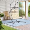 2 Person Patio Rattan Hanging Egg Chair