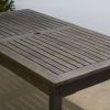 Caladesi Outdoor Grey-Washed Rectangular Dining Table; Acacia Wood