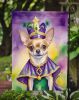 Garden/Yard Flag; Chihuahua King of Mardi Gras