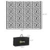 Outsunny Portable and Reversible Black & White 8'x10' Patio Rug with Carry Bag