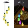 GANGES SA Solar LED Wind Chime Light; Pineapples; Color Changing