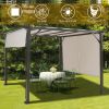 Metal Frame Patio Pergola with Sun Resistant 10'x10' Canopy