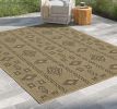 Earth Indoor/Outdoor Area Rug; Jute/Black; 7 ft. 10 in. x 10 ft. 3 in.
