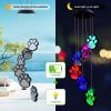 Paw Print Solar Wind Chimes For Outdoors