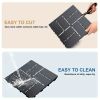 Plastic Interlocking 12"x12" Deck Tiles; 44 Pieces; Dark Grey