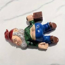 Drunken Garden Gnome Statue, Garden Decoration (Color: Drunk-green)