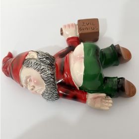 Drunken Garden Gnome Statue, Garden Decoration (Color: Drunk-red)
