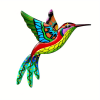 Metal Hummingbird Wall Art Decor, Iron Outdoor Hanging Ornament