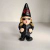 Biker Themed Garden Gnome Statue; Decoration For Desktop or Garden