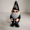 Biker Themed Garden Gnome Statue; Decoration For Desktop or Garden