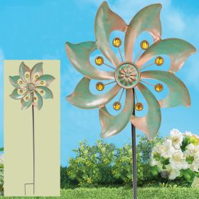 Wind Spinner With Garden Stake; For Yard And Garden (Style: Windmill Stake Cyna)