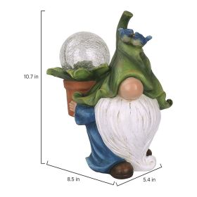 Gnome Waterproof Statue; Solar Lawn Light (Emitting Color: C)