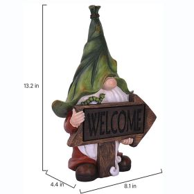Gnome Waterproof Statue; Solar Lawn Light (Emitting Color: D)