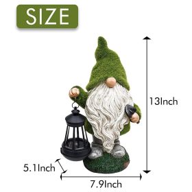 Gnome Waterproof Statue; Solar Lawn Light (Emitting Color: E)