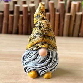 Garden Gnome Resin Statue; Home Decoration For Indoor Or Outdoor (Color: Orange)