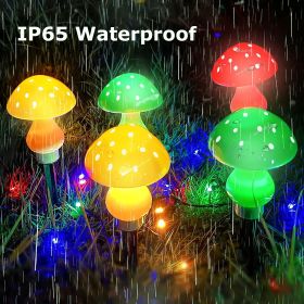 Solar Multi-Color LED Mushroom Lights; Yard & Garden (size: Solar 8 Lights)