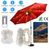 Patio Umbrella Lights With Remote Controller ; 104 LED 8 Bundles Warm White