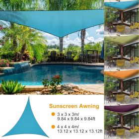 Triangle Canopy Sunscreen For Patios; 9.84 ft (Color: Blue)