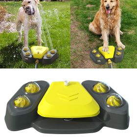 Outdoor Dog Paw Activated Water Fountain; Big and Small Dogs (Color: Yellow)