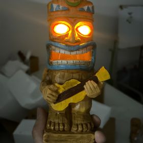 Tiki LED Solar Powered Garden Light (Model: Ukulele Tiki C)