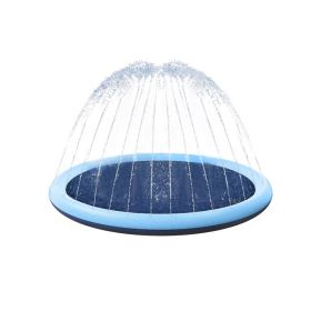 Inflatable Water Fountain Pad; Pool Mat For Children and Pets (Ships From: China, Color: 100cm Blue)