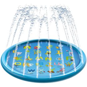 Inflatable Water Fountain Pad; Pool Mat For Children and Pets (Ships From: China, Color: 170cm Light blue A)