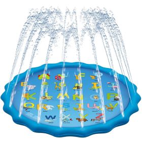 Inflatable Water Fountain Pad; Pool Mat For Children and Pets (Ships From: China, Color: 170cm Light blue B)