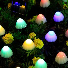 Waterproof Solar LED Garden Mushroom Lights (Emitting Color: Multi color, Wattage: 6.5M 30LEDs)
