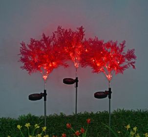 Pathway Backyard Rechargeable LED Solar Light - Coral (Color: Red)