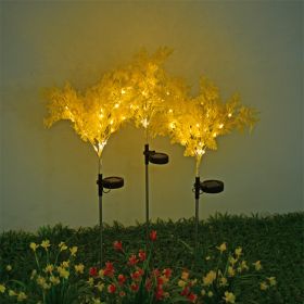 Pathway Backyard Rechargeable LED Solar Light - Coral (Color: Yellow)