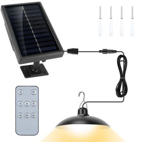 Solar Hanging Lamp With Remote Control (Lighting Color: Warm, type: Single Head)