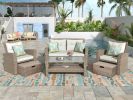 Patio Furniture Set;  4 Piece Outdoor Conversation Set