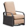 Wicker Swivel Recliner Chair with Water Resistant Cushions