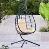 Wicker Egg Chair With Stand; Indoor or Outdoor