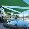 Artpuch Triangle Sun Shade Sail; Dark Green Canopy