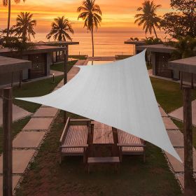 Artpuch Triangle Sun Shade Sail; Light Gray Canopy (Color: Light Gray, size: 12'x13')
