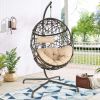 Hanging Egg Chair With Stand and UV Resistant Cushion