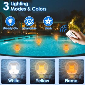 Floating Pool Lights; Solar; 2 pieces (Color: As Picture)