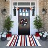 American Flag Welcome Mat; Indoor/Outdoor Rug